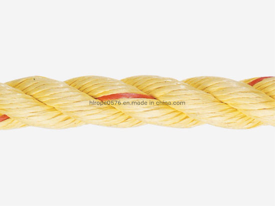 Corde de polypropylène de pêche flottante jaune rouge