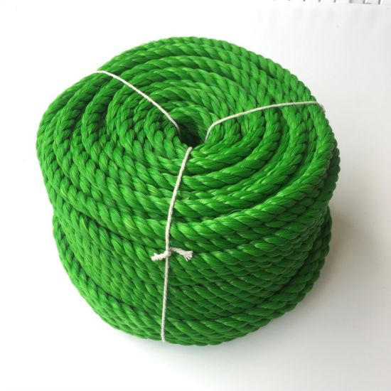 Corde en polypropylène torsadée verte de 8 mm x 50 m, corde flottante en PP, corde de bateau, ligne de sécurité pour camping, corde à linge