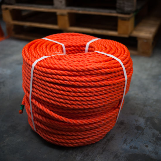Corde en plastique PE en polyéthylène PE orange 3trand