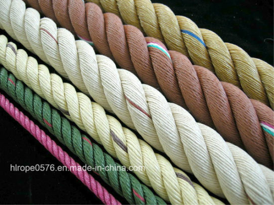 Corde de polypropylène corde à baver colorée 4 brin
