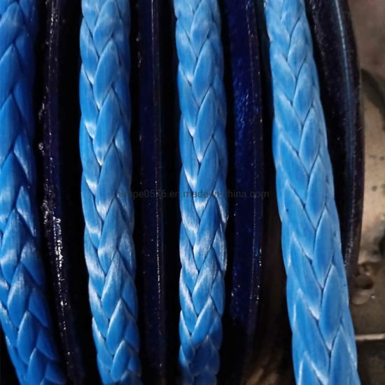 Corde tressée à 12 brins corde synthétique UHMWPE/Hmpe corde de traction de corde de treuil