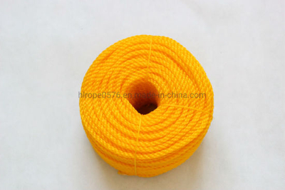 Torons PE3 orange de 6 mm en bobines, rouleaux, enroulement, 3 torons de corde torsadée PE, PP