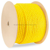 Corde de polyamide jaune tressée de 3 brin (nylon)