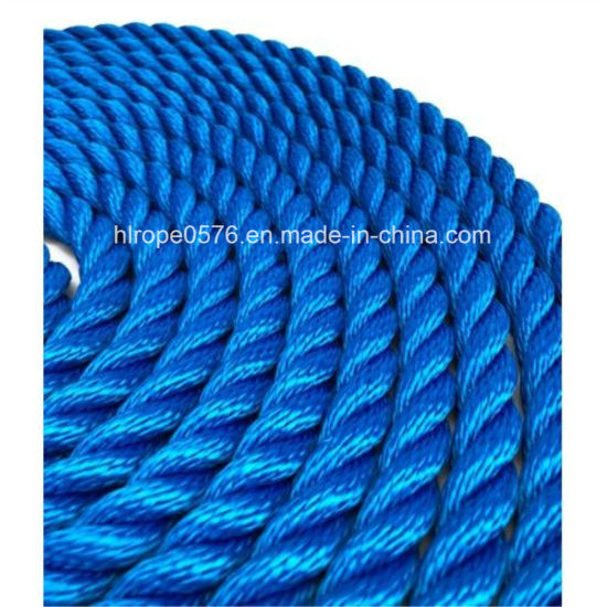 3 brins de corde d'amarrage multifilament souple bleu royal de 16 mm