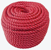 Corde de monofilament de polypropylène torsadée à 3 brins rouges avec une seule plaine finale