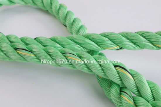 3 Strand Polypropylène PP Corde Mooring Rope Double Marque Vert