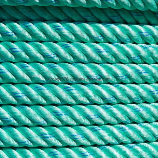 Corde en polypropylène verte en gros pour la pêche et l'amarrage.